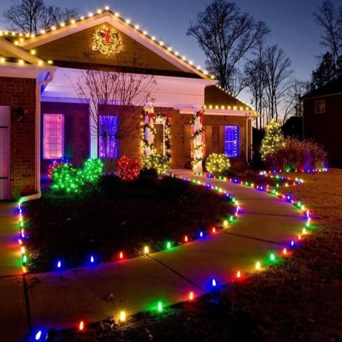 Outdoor christmas light decoration