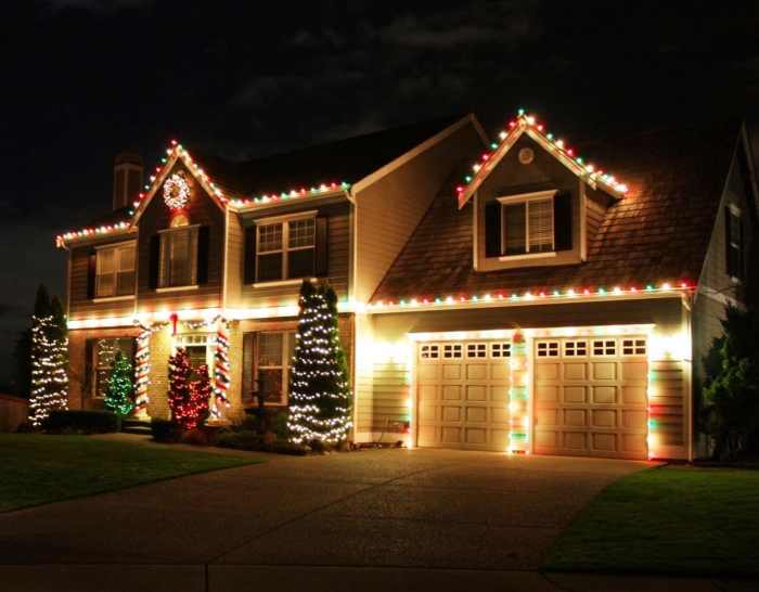 Outdoor christmas light decoration