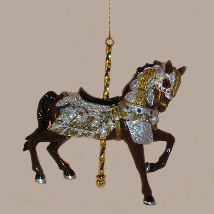 Carousel horse christmas decoration